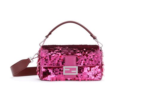 pink sequin fendi|pink fendi baguette.